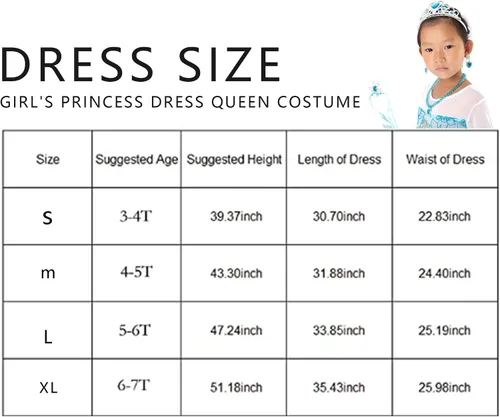 Vista 6 de Vestido de princesa para niñas disfraz de princesa para niñas pequeñas disfraz de princesa de Halloween con accesorios