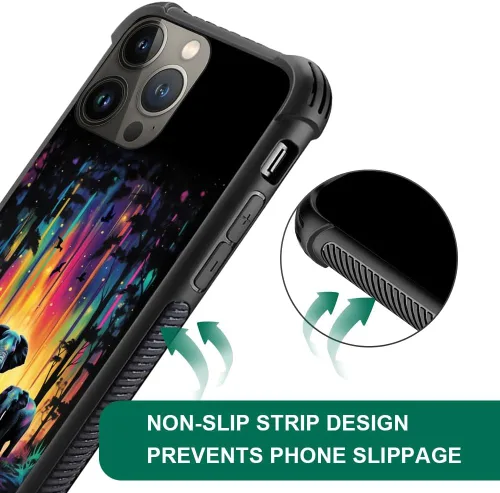 Vista 220 de Funda compatible con iPhone 15, diseño de elefantes africanos, diseño increíble a prueba de golpes, antiarañazos, carcasa trasera de policarbonato