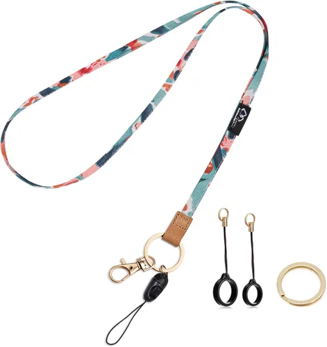 Vista 13 de WK IEASON Correa para el cuello con cordón, llavero para identificación, llavero, tarjeta, teléfono, cámara, soporte para bolígrafos