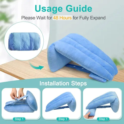 Vista 6 de Zelen Almohada de elevación de brazo con almohadilla de muñeca para el mouse Almohada médica para brazo elevador, almohada médica poscirugía