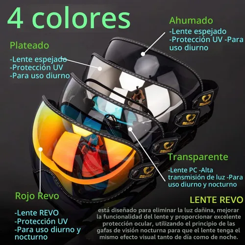 Vista 5 de Protector retro para casco de motocicleta, visera de burbujas, lentes de policarbonato de repuesto universal para casco completo de cara abierta