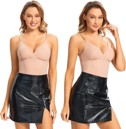 Vista 5 de JOYSHAPER Body moldeador para mujer con brasier con control de abdomen cuello en V y espalda descubierta para mujer