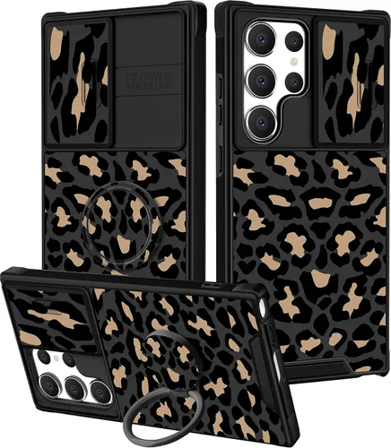 Vista 28 de Funda 2 en 1 para Samsung Galaxy S23 Ultra Flamingo para mujeres y niñas, diseño femenino de flamencos con cubierta deslizante para cámara y soporte