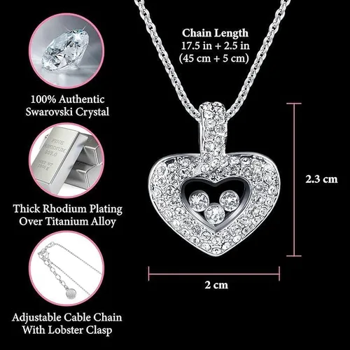 Vista 5 de TRYNDI Collar - Regalos para esposa del marido Navidad, aniversario, ideas de cumpleaños regalos románticos para ella