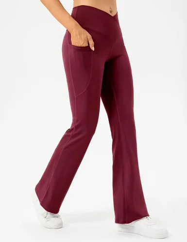 Vista 6 de Lavento Pantalones de yoga acampanados para mujer con corte de bota