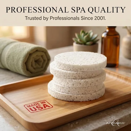 Vista 9 de Appearus Esponjas faciales de celulosa natural, paquete de 50 (comprimidas), almohadillas profesionales de esponja facial para spa, para limpieza