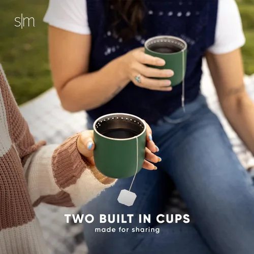 Vista 5 de Simple Modern Botella de Bebida Caliente Aislada de 36oz con 2 Tazas Termo de Café de Viaje para Bebidas Calientes Tapa de Girar y Verter