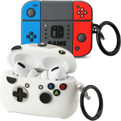 Vista 9 de [Paquete de 2] Gedicht para Airpods Pro, bonita funda de personajes de dibujos animados de AirPods Pro, diseño único, divertido y divertido Kawaii