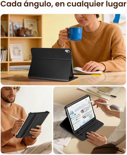 Vista 5 de Fintie Funda tipo libro para iPad Air de 11 pulgadas y iPad Air de 5ª/4ª Negro