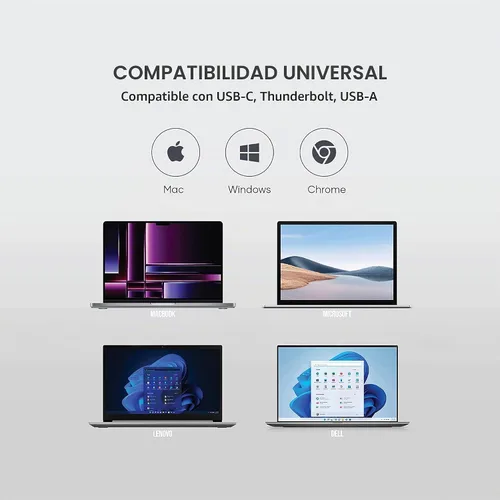 Vista 4 de Satechi Estación de acoplamiento triple USB-C 4K 13 en 1, carga de 100 W