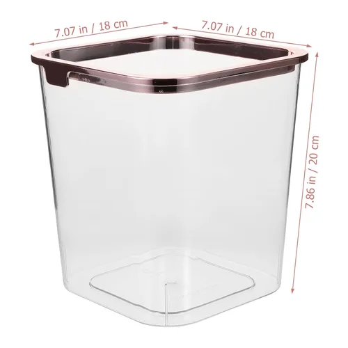 Vista 2 de iplusmile Cubo de basura transparente de 7.87 x 7.08 x 7.08 pulgadas, portátil, para el hogar, dormitorio, oficina, baño, almacenamiento