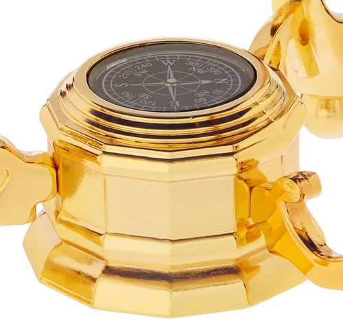 Vista 4 de Unique Art - Globo del mundo con piedras preciosas Bahama de 13 pulgadas de alto, con trípode dorado