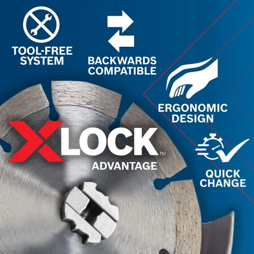 Vista 16 de Bosch Amoladora angular ergonómica X-LOCK de 4-1/2 pulgadas GWX10-45E