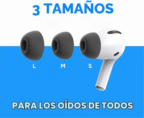 Vista 6 de Almohadillas de espuma viscoelástica Foam Masters para AirPods Pro 1ª y 2ª generación Cómodas Seguras Mejor cancelación de ruido Reemplazo