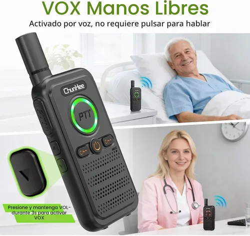Vista 4 de Sistema de intercomunicación inalámbrico de seguridad para el hogar con alarma VOX manos libres y SOS, intercomunicador de 2 vías de largo alcance