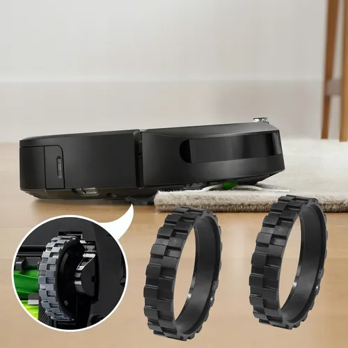 Vista 4 de 2 piezas de neumáticos de repuesto para i-Robot Roomba S9, j7, 500, 600, 700, 800, 900, e y modelos de la serie i, piezas de repuesto de neumáticos