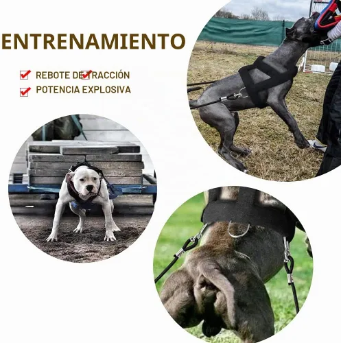 Vista 5 de Forestpaw Arnés de trineo resistente para perros medianos y grandes, se adapta a 25-31.5 pulgadas