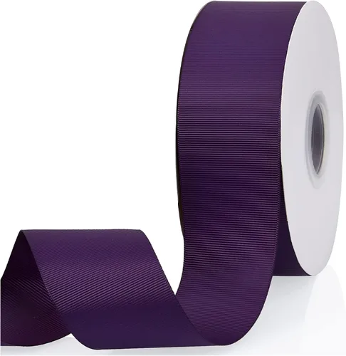 Vista 68 de Cinta de grogrén de doble cara de color liso azul bebé de 1-1/2 pulgadas x 50 yardas para envolver regalos, bodas, fiestas, manualidades, lazos