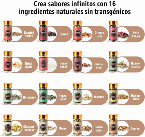 Vista 4 de Kit de Infusión de Alcohol, Juego de 16 Herramientas Naturales DIY para Hacer Whisky con Infusión de Bourbon, Rye, Gin, Vodka, Tequila, Ron