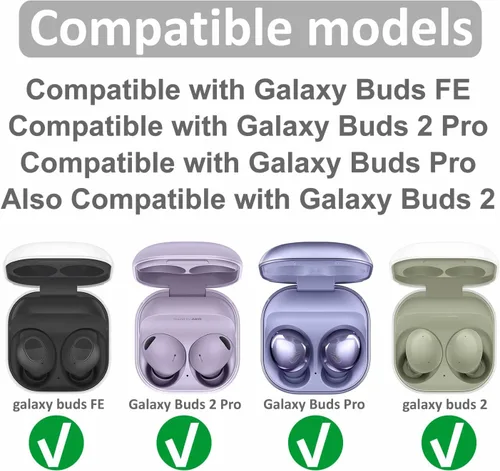 Vista 2 de 6 pares de puntas de espuma viscoelástica Galaxy Buds FE, repuesto S/M/L Cancelar ruido, ajuste cómodo sin dolor de silicona, compatible con Samsung