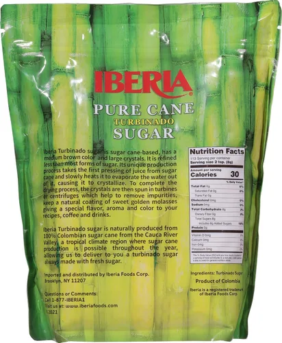 Vista 4 de Iberia Pure Cane Turbinado - Azúcar crudo, 32 onzas
