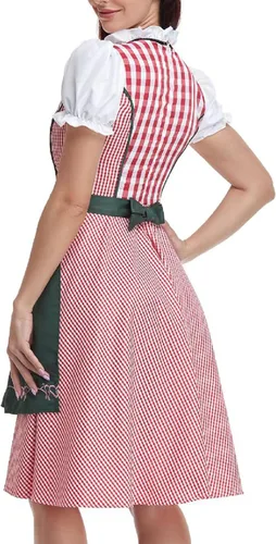 Vista 7 de DESKABLY Halloween Costumes for Women 2023 Ruffle Short Sleeve Sexy Deep V Neck Dress Maid Ethnic Elastic Waist Mini Skirt