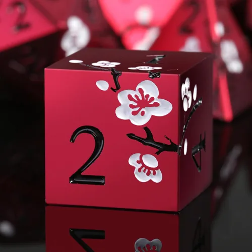 Vista 26 de DNDND - Dados de diseño antiguo, 7 dados de metal de latón con caja de metal para juegos de mesa como Dungeons and Dragons