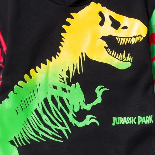 Vista 3 de Jurassic World Dinosaur T-Rex - Sudadera con capucha de forro polar para niños pequeños y grandes