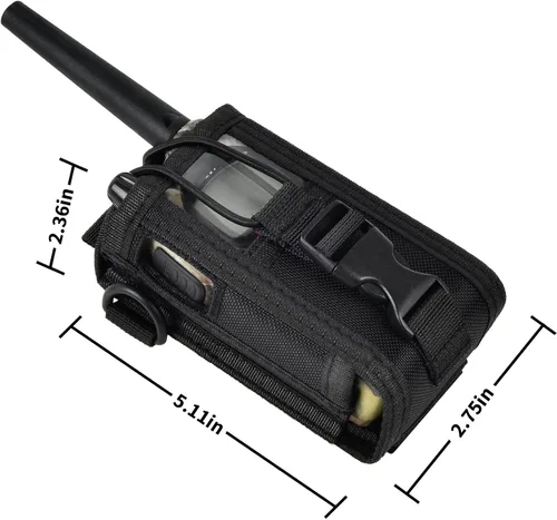 Vista 5 de ANKHOH Funda Holster para Radio Compatible con GXT1000VP4 Radio Bidireccional GMRS de 50 Canales, Estuche para Walkie Talkie de Largo Alcance