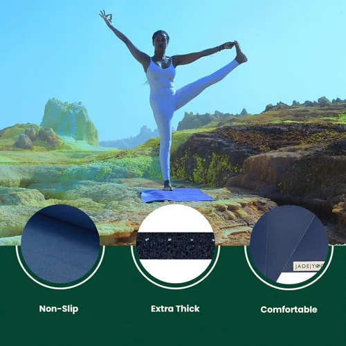 Vista 5 de Jade Fusion Tapete de Yoga, Comodidad Lujosa y Tapetes de Entrenamiento Resistentes para Gimnasio en Casa, 68" y 74" Tapete de Yoga Grueso, Tapete