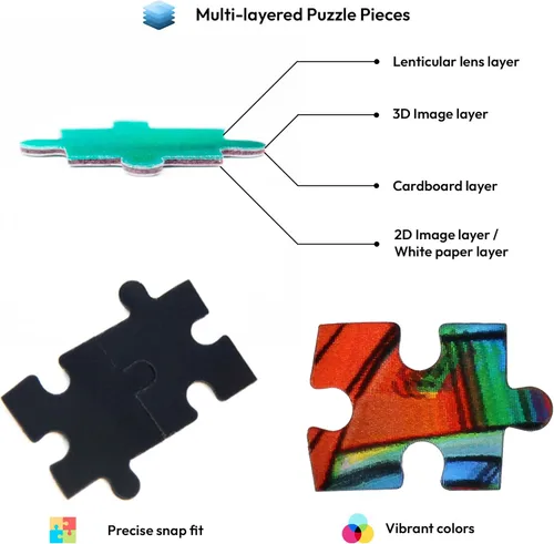 Vista 8 de Prime 3D Discovery Landmarks, rompecabezas 3D de 500 piezas, 24x18