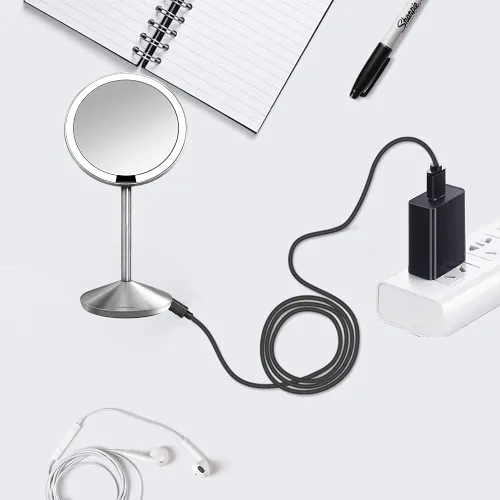 Vista 6 de Cable de carga micro USB de repuesto para espejo humano simple, compatible con espejo Simplehuman de 5 pulgadas, 8 pulgadas, espejo de maquillaje