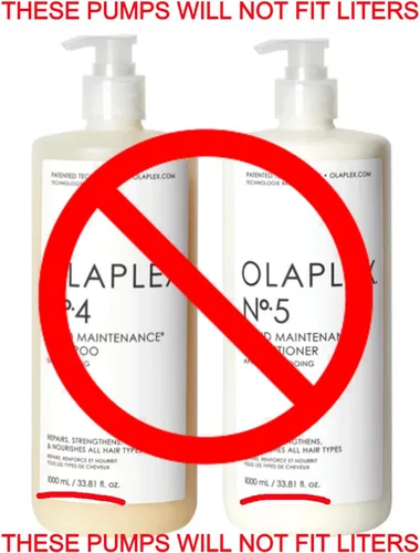 Vista 4 de Bombas dispensadoras compatibles con la máscara perfectora del cabello Olaplex No. 3 y champú de tamaño de viaje No. 4 y acondicionador No. 5