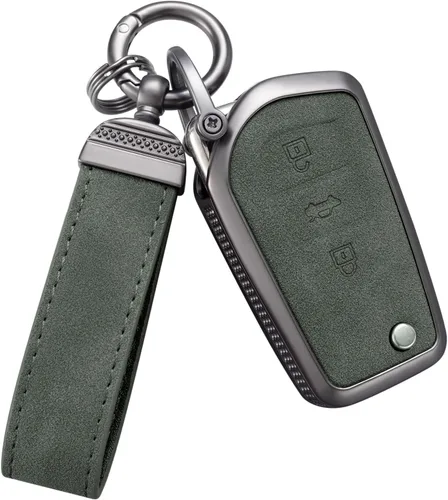 Vista 10 de YO&YOYE Compatible con funda para llave Toyota con llavero, estuche de cuero protector para llave inteligente para Camry RAV4 Highlander C-HR Prius
