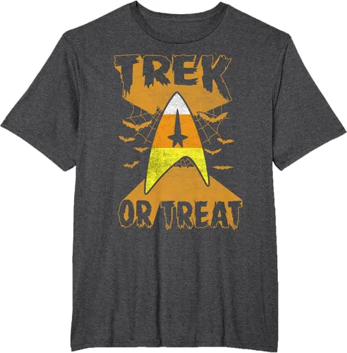 Vista 9 de Star Trek Candy Corn Trek Or Treat - Camiseta de Halloween, Negro, S