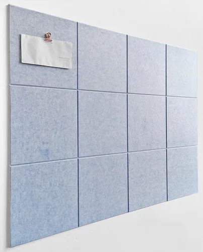 Vista 52 de Tabla de corcho alternativa de 24 x 36 pulgadas, paquete de 6 azulejos de pared de fieltro con pestañas adhesivas extraíbles seguras, tableros