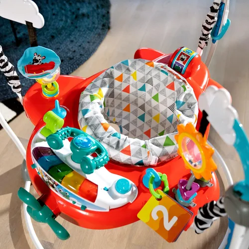 Vista 9 de Baby Einstein Ocean Explorers Airplane Adventure Centro de actividades saltador interactivo 2 en 1 para bebé con luces a partir de 6 meses