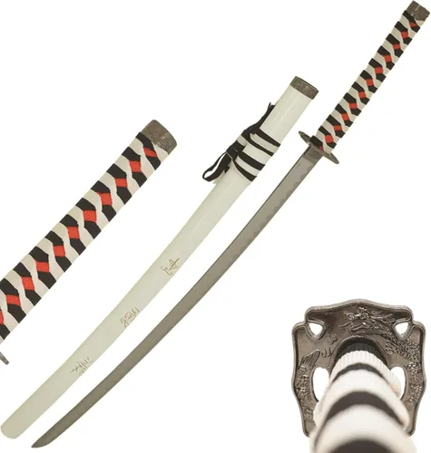 Vista 16 de Snake Eye Tactical Espada samurái katana de dos tonos con soporte de espada gratis