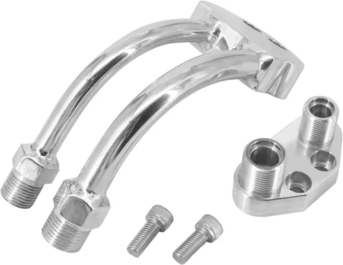 Vista 5 de Compresor de A/C Colector Curvo con Adaptador Compatible con Sanden SD7B10 7176 SD7 Estilo, Cromado
