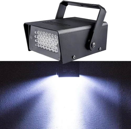 Vista 10 de 2 paquetes de 32 luces LED estroboscópicas para Halloween, fiesta y habitación, mini luz intermitente con múltiples modos