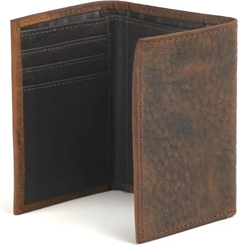 Vista 4 de ARIAT Billetera Trifold En Relieve Esquina Logo Marrón Talla única