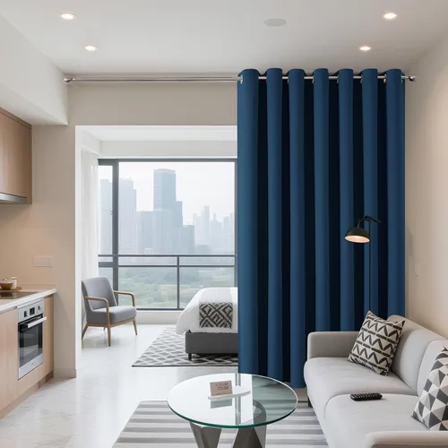 Vista 13 de Joydeco Cortina opaca para puerta de privacidad de 78 pulgadas de largo, cortina de armario con ojales para armario abierto, divisor de habitación