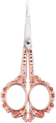 Vista 9 de AKOAK Tijeras estilo ciruela vintage - Tijeras multifuncionales de acero inoxidable para uñas (plata)