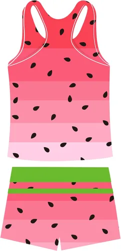 Vista 2 de Belovecol Traje de Baño de Dos Piezas para Niñas, Tankini, Traje de Baño de Verano, Traje de Playa sin Rozaduras con Almohadillas de Sostén