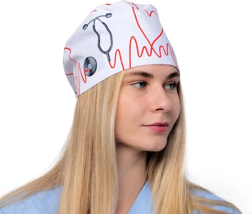 Vista 79 de Print Scrub Caps - Sombrero perfecto para enfermeras, médicos y EMTs..