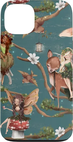 Vista 7 de iPhone 12/12 Pro Woodland Criatures - Carcasa para jardín de hadas