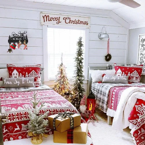 Vista 3 de MAYJOYDIY Perchero de pared de madera con 5 ganchos, diseño de ciervo de bosque negro, soporte para llaves y organizador para entrada, pasillo, sala