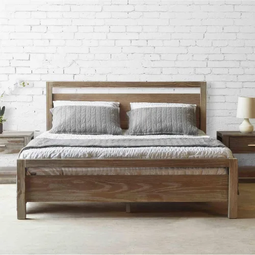 Vista 9 de Grain Wood Furniture Loft Cama de madera maciza de tamaño completo, acacia