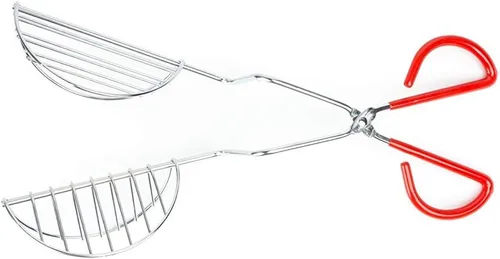 Vista 3 de Fox Run Marcas Molde de taco de acero cromado para freír, 4.5 "x 3.25" x 13" Soporte para taco
