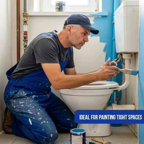 Vista 5 de Paquete de 10 pinceles de pintura de alta calidad para pared o decoración de casa, ideal para pintores profesionales y propietarios de viviendas